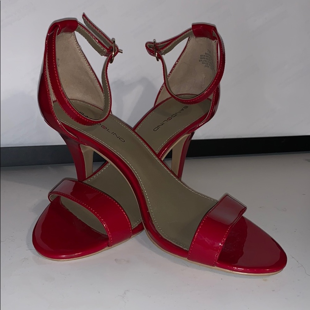 Red Open Toed High Heels